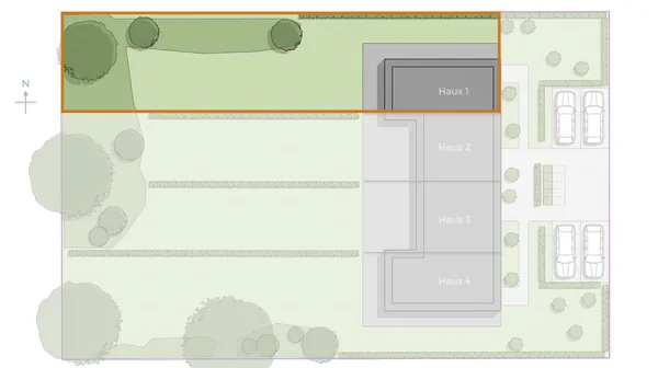 Lage von Haus 1 in der Häuserzeile